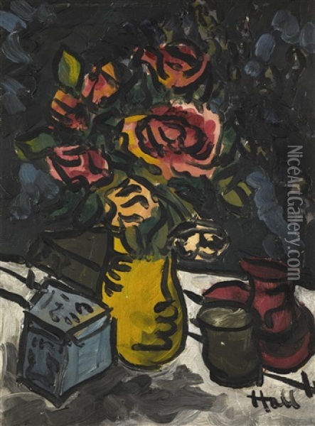 Roses Oil Painting - Kenneth Hall
