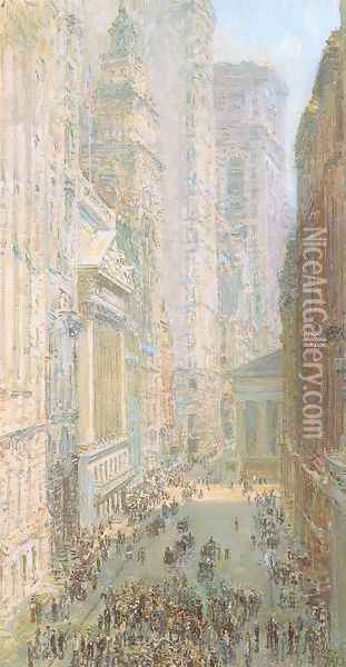 Lower Manhattan 1907 Oil Painting - Childe Hassam