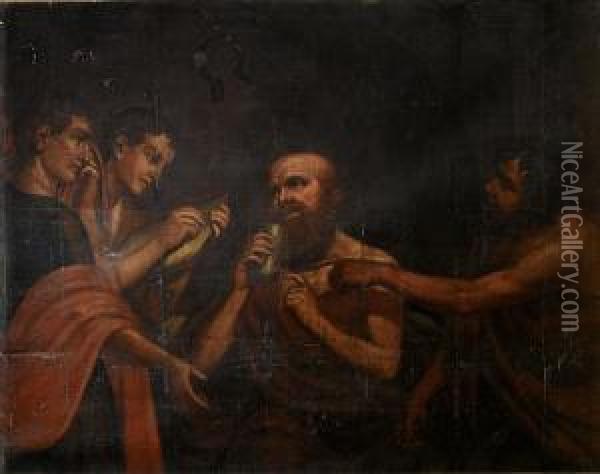 The Death Of Socrates Oil Painting - Mattia Preti