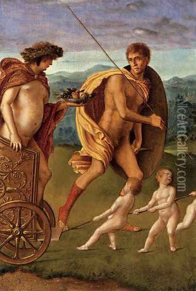 Four Allegories Lust (or Perseverance) Oil Painting - Giovanni Bellini