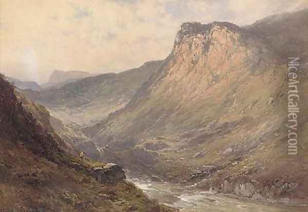 Near Selkirk, N. B. Oil Painting - Alfred de Breanski