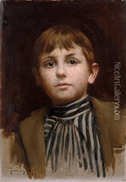 Ritratto Di Fanciullo Oil Painting - Arnaldo Ferraguti