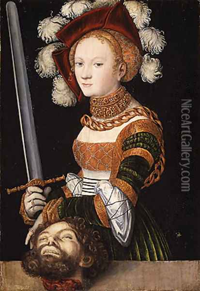 Judith with the Head of Holofernes ca 1530 Oil Painting - Lucas The Elder Cranach