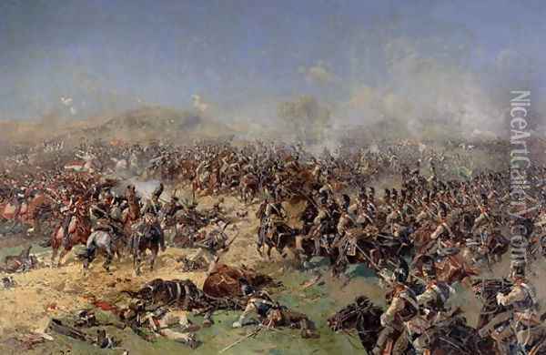 Battle of Borodino on 26th August 1812, 1913 Oil Painting - Franz Roubaud