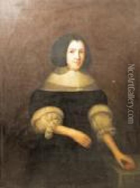 Portrait Of A Lady Oil Painting - Cornelius Janssens Van Ceulen