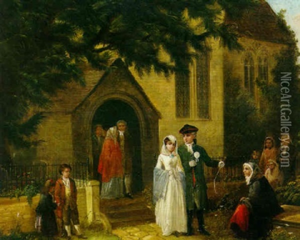 The Married Couple Oil Painting - Laslett John Pott