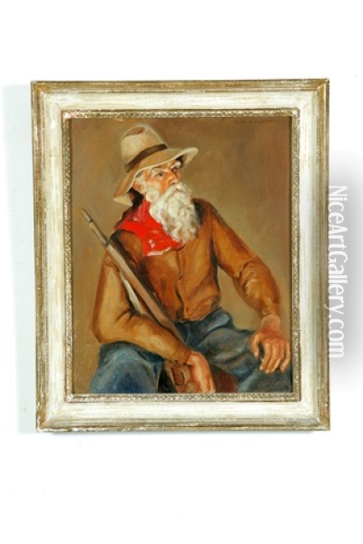 Portrait Of An Ozark Man Oil Painting - Carl Rudolph Krafft