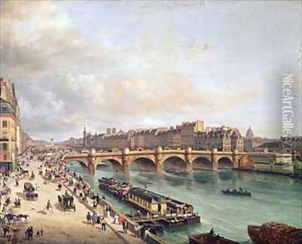 View of Pont Neuf Oil Painting - Guiseppe Canella