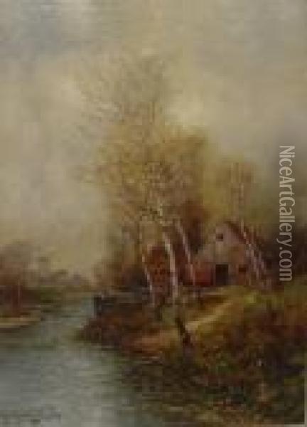 Bachlauf Mit Muhle Oil Painting - Johann Jungblutt