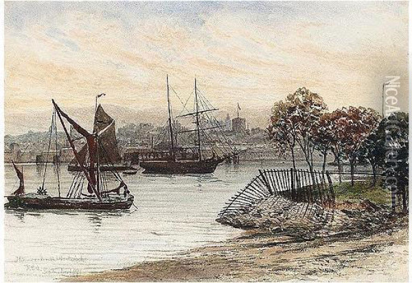 North Woolwich Oil Painting - Francis Seymour Leslie