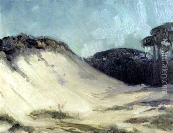 Moonlight, Carmel Dunes Oil Painting - Arthur J. Hammond