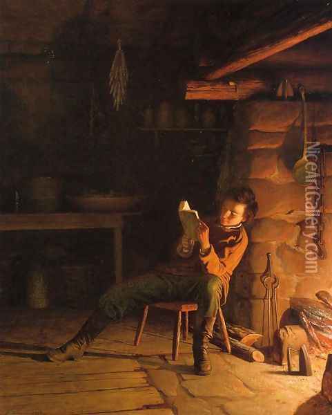 The Boyhood of Abraham Lincoln Oil Painting - Eastman Johnson