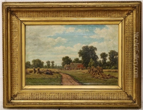 Korenschoven In Het Veld Oil Painting - Jacob Jan van der Maaten