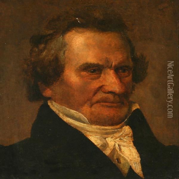 Portrait Of Anelderly Gentleman Oil Painting - Dankvart Dreyer