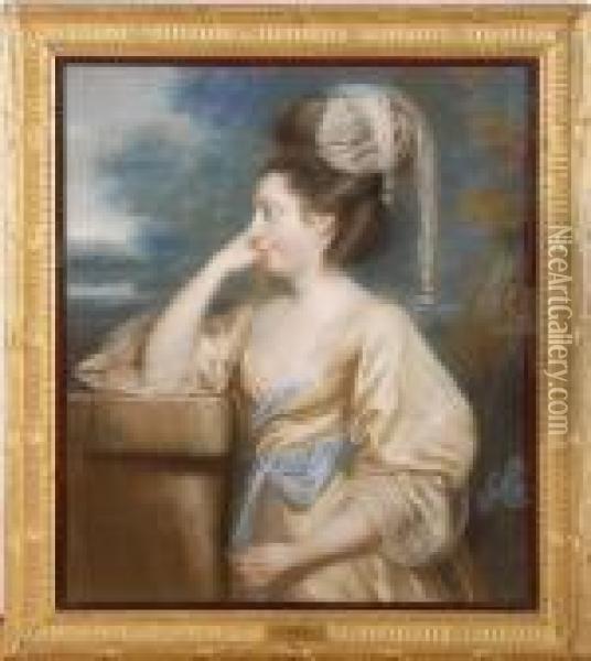 Portrait Of Mrs. G. Medley Oil Painting - John Russell
