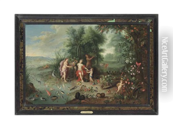 Allegory Of Water Oil Painting - Jan van Kessel