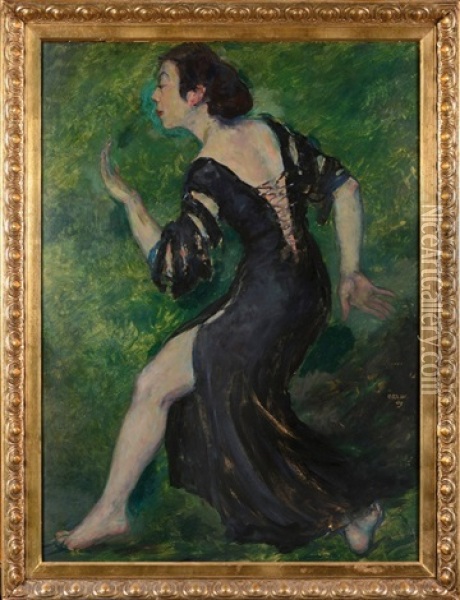 Macara, The Dancer Oil Painting - Emil Orlik