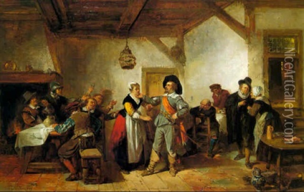 The Valiant Cavalier Oil Painting - Herman Frederik Carel ten Kate