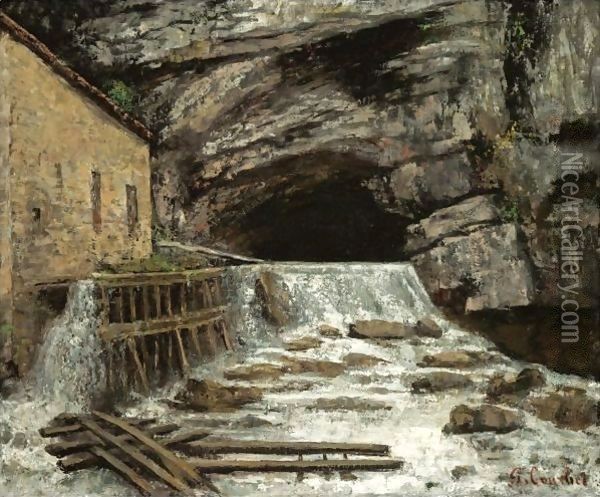 La Source De La Loue Oil Painting - Gustave Courbet