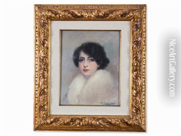 Portrait Of Julia Oil Painting - Ramon Casas