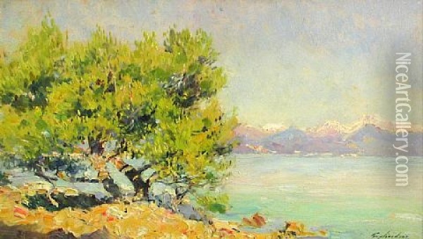 Antibes Oil Painting - Julien Gustave Gagliardini