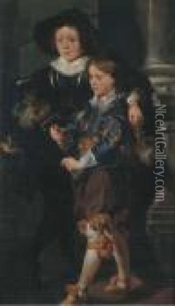 Ritratto Di Albert E Nicholaas Rubens Oil Painting - Peter Paul Rubens