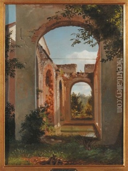 Presso La Madonna Del Monte Oil Painting - Domenico Cambiaso