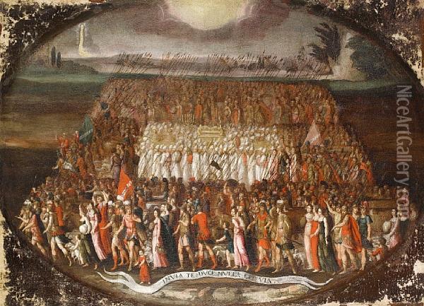 The Exodus Of The Tribes Of Israel With The Ark Of The Covenant Oil Painting - Antoine Caron