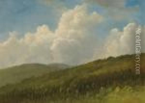 Summer In The Hills Oil Painting - Albert Bierstadt