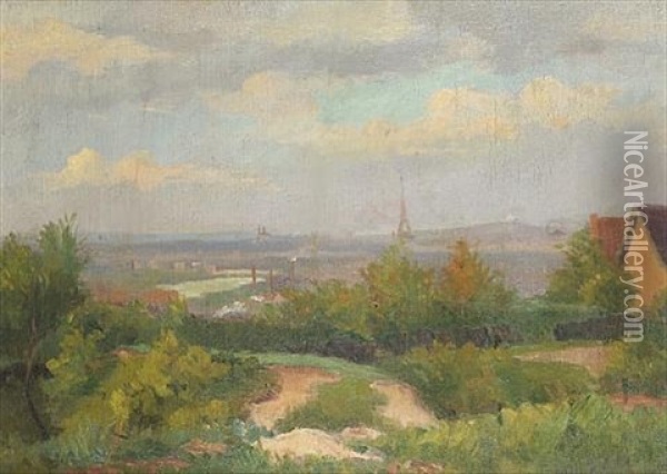 An Extensive View Of Paris Oil Painting - Frank Milton Armington