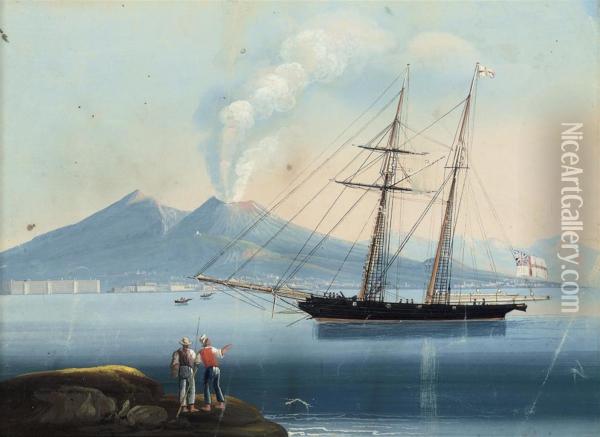 Eruzione Del 1835 Oil Painting - Michele Funno