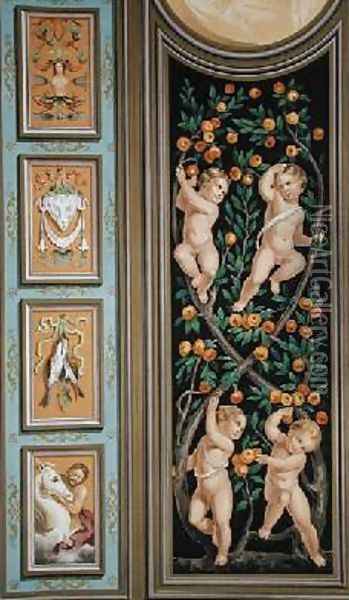 Fresco of Cupids from the Church of St Ambroglio Milan Oil Painting - Bernardino Luini