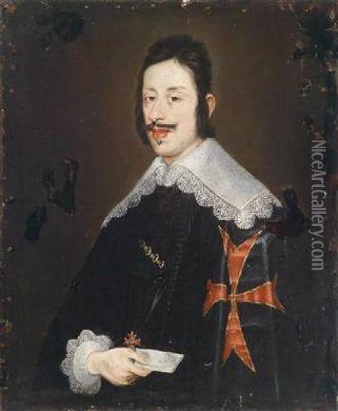 Portrait Of Grand Duke Ferdinand Ii De'medici Of Tuscany Oil Painting - Justus Sustermans