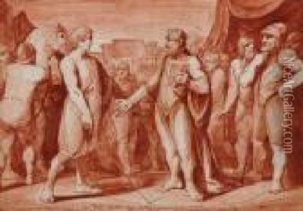 Episodio Di Storia Greca Oil Painting - Bartolomeo Pinelli