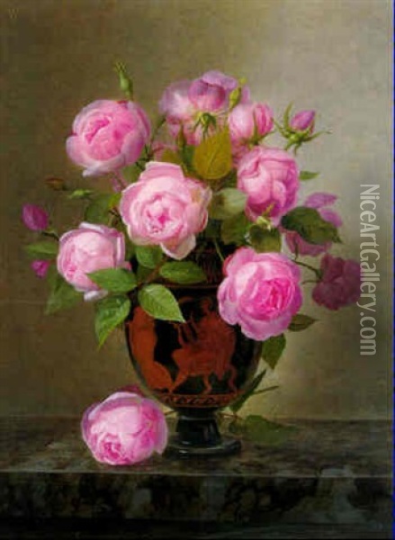Roman Roses Oil Painting - William Hammer