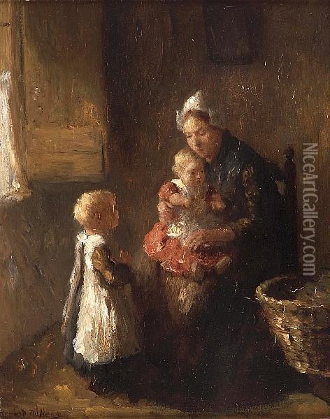 Feeding Baby Oil Painting - Bernard Johann De Hoog