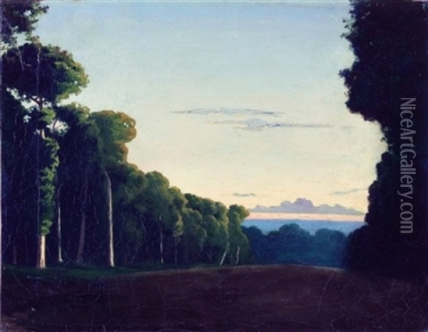 La Lisiere De La Foret De Fontainebleau Oil Painting - Alexandre Gabriel Decamps