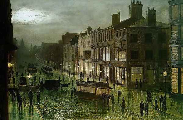 Briggate Leeds Oil Painting - Wilfred Jenkins