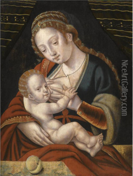 Madonna And Child Oil Painting - Italian Unknown Master