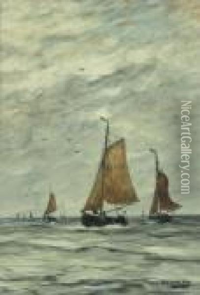 Bomschuiten Oil Painting - Hendrik Willem Mesdag