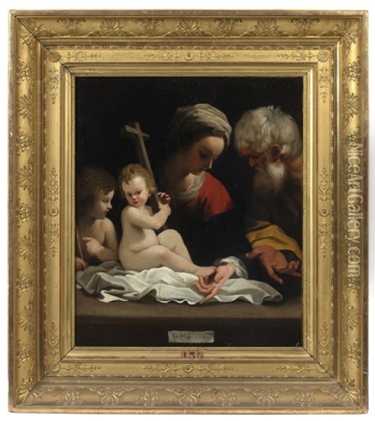 La Sainte Famille Avec Saint Jean-baptiste Oil Painting - Bartolomeo Schedoni