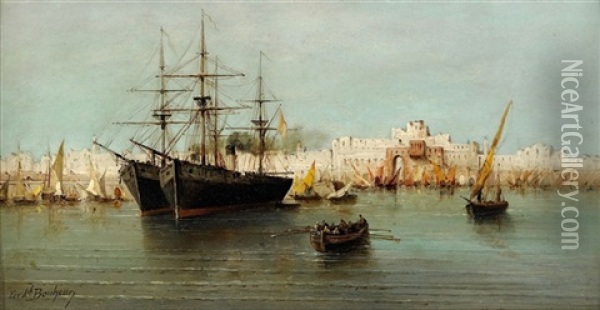 Nordafrikansk Hamn Oil Painting - Ferdinand Bonheur