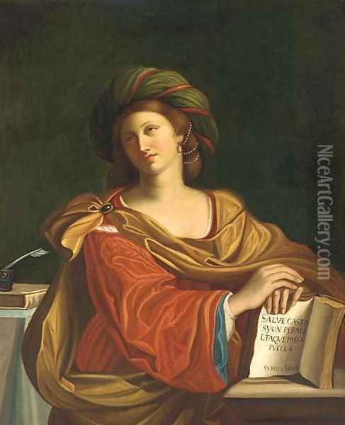The Samian Sibyl Oil Painting - Giovanni Francesco Barbieri
