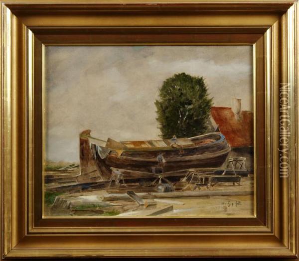 Batbygge Oil Painting - Wilhelm von Gegerfelt