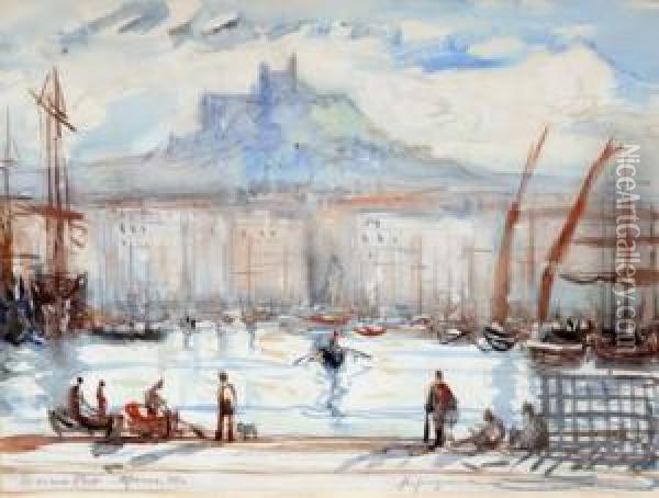 Le Vieux Port De Marseille Oil Painting - Paul Paquereau