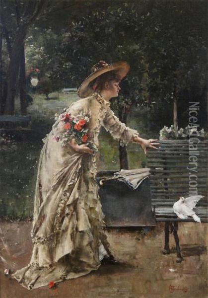 Elegant Lady Oil Painting - Aime Stevens