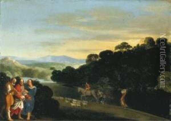 Christ On The Road To Emmaus Oil Painting - Adam Elsheimer