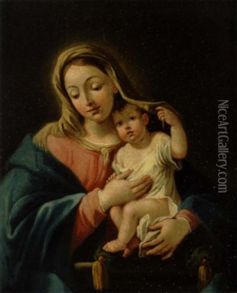 Madonna Med Barnet Oil Painting - Gregorio Lazzarini