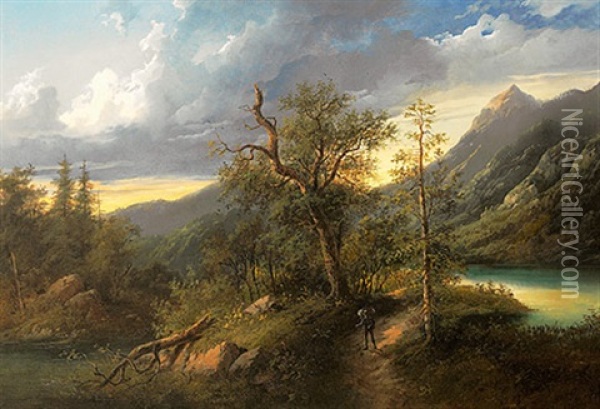 Waldlandschaft Aus Steiermark Oil Painting - Edouard Boehm