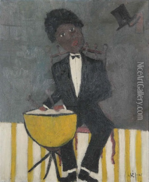 Dans Le Style De Timbalier Jazz Oil Painting - Joseph Louis Lepine